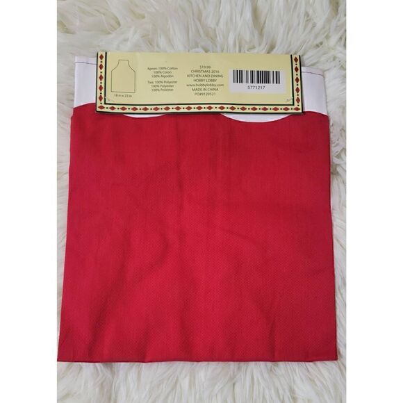 Ritz Festive Home Santa Apron 100% Cotton Holiday Baking Cooking New Child Sz - Picture 3 of 4